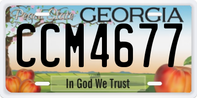 GA license plate CCM4677