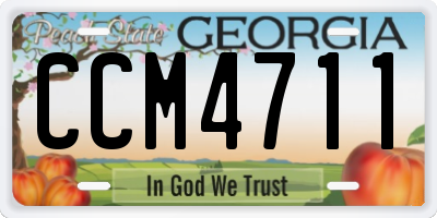 GA license plate CCM4711
