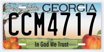 GA license plate CCM4717