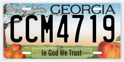 GA license plate CCM4719