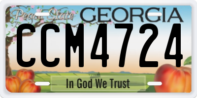 GA license plate CCM4724