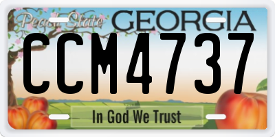GA license plate CCM4737