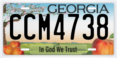 GA license plate CCM4738