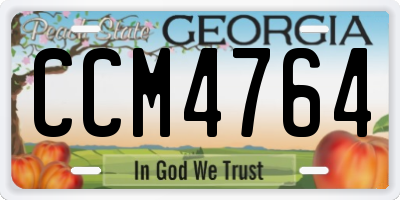 GA license plate CCM4764