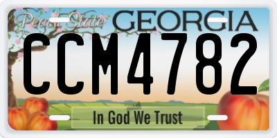 GA license plate CCM4782