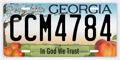 GA license plate CCM4784