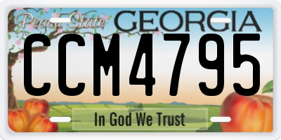 GA license plate CCM4795