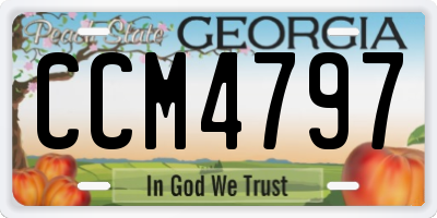 GA license plate CCM4797