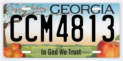 GA license plate CCM4813