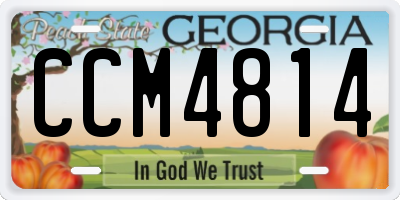 GA license plate CCM4814