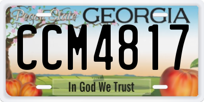 GA license plate CCM4817