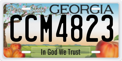 GA license plate CCM4823
