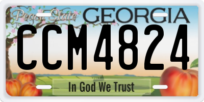 GA license plate CCM4824