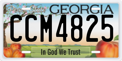 GA license plate CCM4825