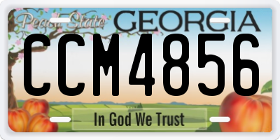 GA license plate CCM4856