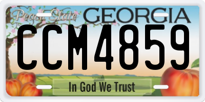 GA license plate CCM4859