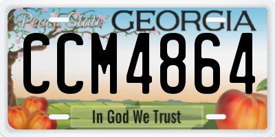 GA license plate CCM4864