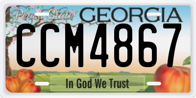 GA license plate CCM4867