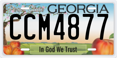 GA license plate CCM4877