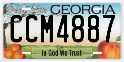 GA license plate CCM4887