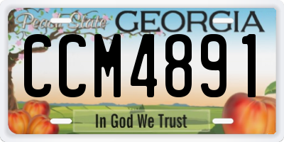 GA license plate CCM4891