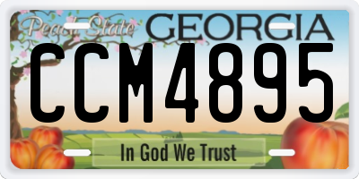 GA license plate CCM4895