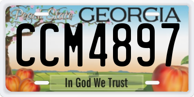 GA license plate CCM4897