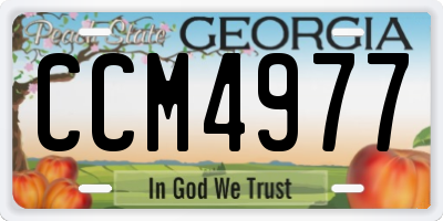 GA license plate CCM4977