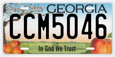 GA license plate CCM5046