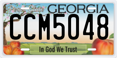 GA license plate CCM5048