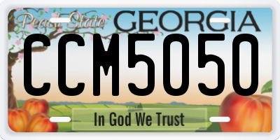 GA license plate CCM5050