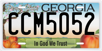 GA license plate CCM5052