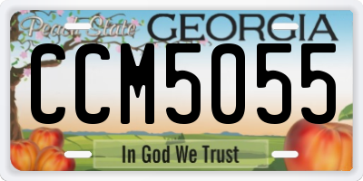 GA license plate CCM5055