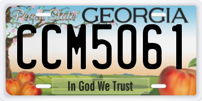 GA license plate CCM5061