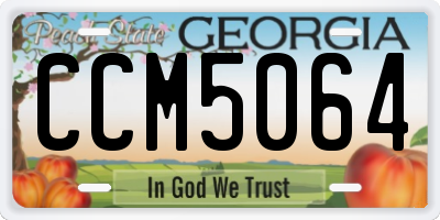 GA license plate CCM5064