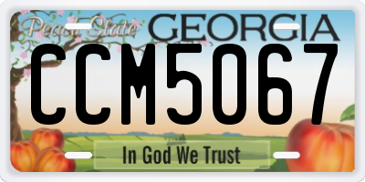 GA license plate CCM5067