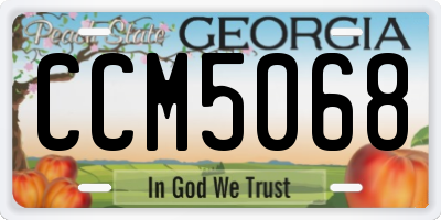 GA license plate CCM5068