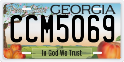 GA license plate CCM5069