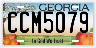 GA license plate CCM5079