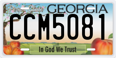 GA license plate CCM5081