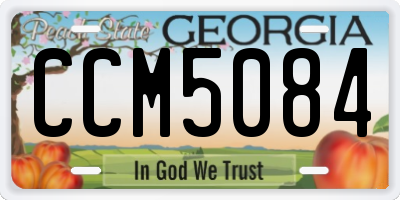 GA license plate CCM5084