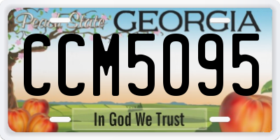 GA license plate CCM5095