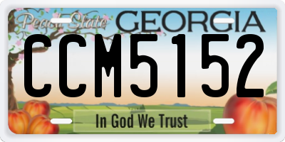 GA license plate CCM5152