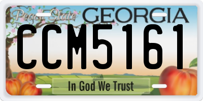 GA license plate CCM5161