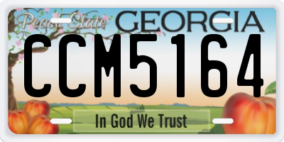 GA license plate CCM5164