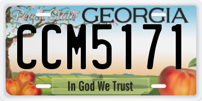 GA license plate CCM5171