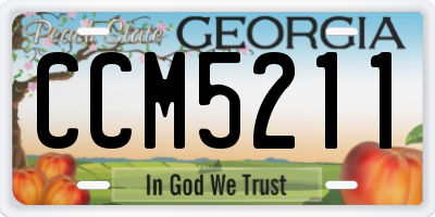 GA license plate CCM5211