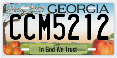 GA license plate CCM5212