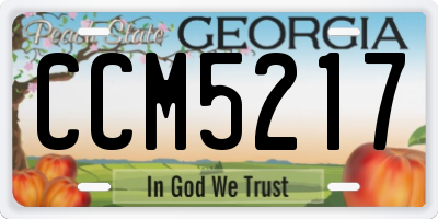 GA license plate CCM5217