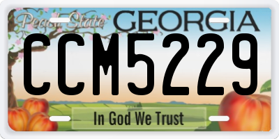 GA license plate CCM5229